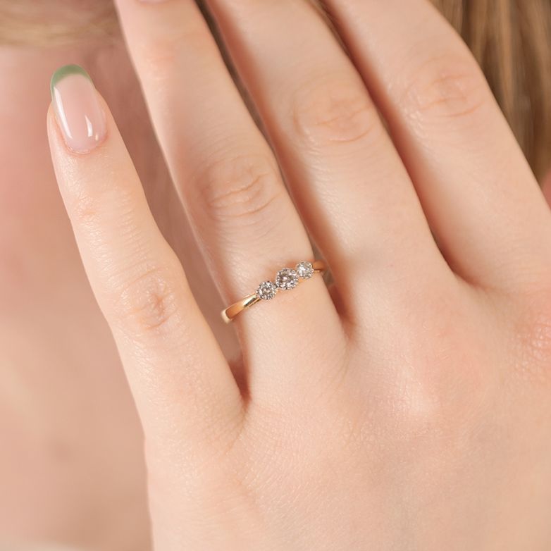 Diamond trilogy ring 0.14...