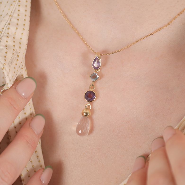 Pendant gemstones yellow...