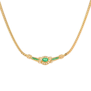 Necklace emeralds 0.49...