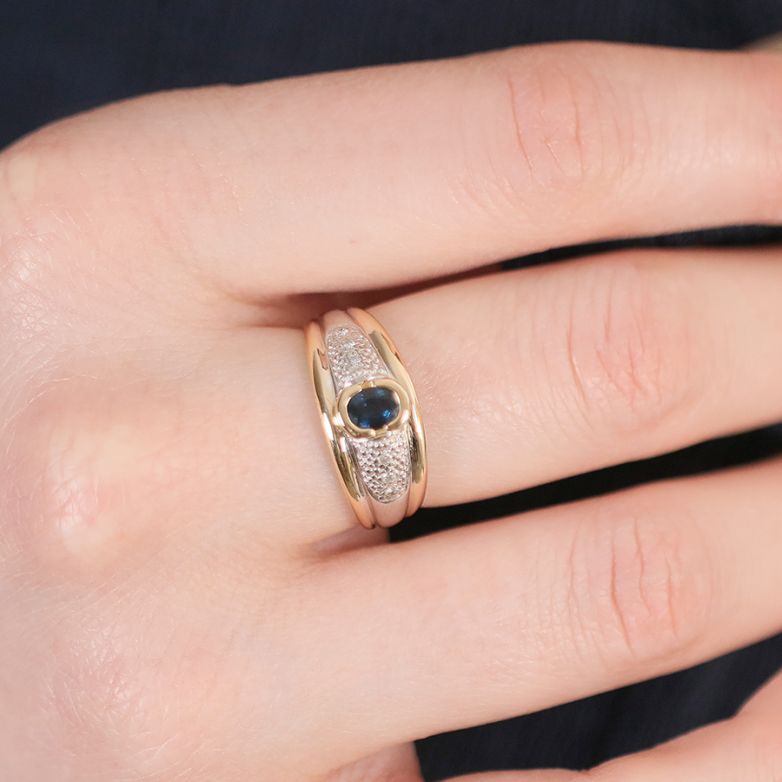 Vintage ring sapphire 0.34...