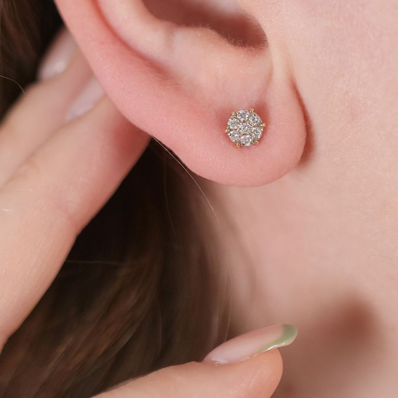 Earrings diamonds 0.21...