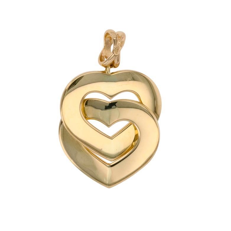 Intertwined hearts pendant...