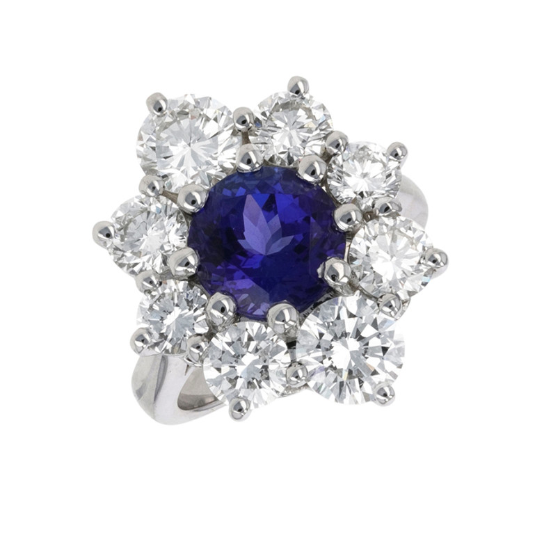 Tanzanite daisy ring 3.51...