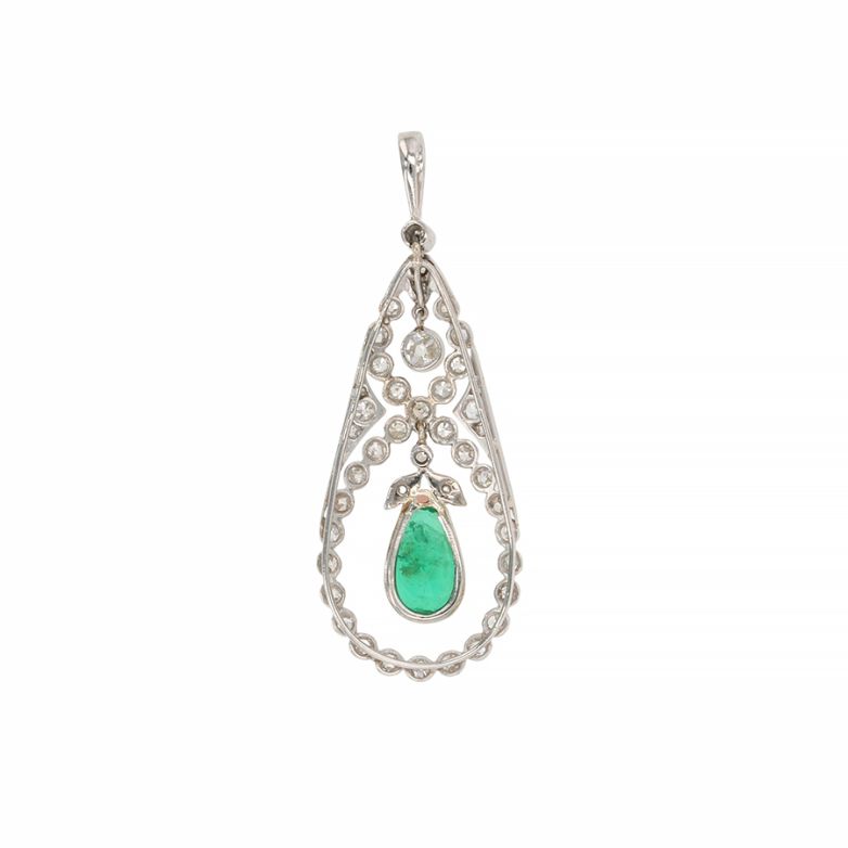0.84 carat emerald and 0.45...