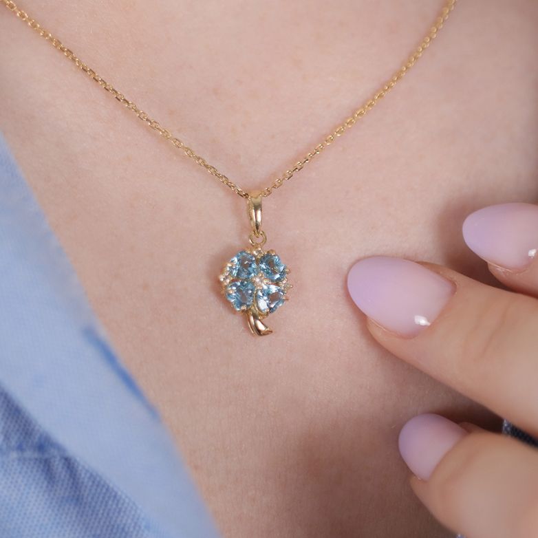 Clover pendant topaz 1...
