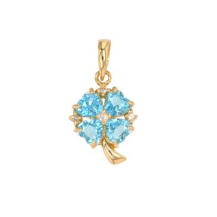 Clover pendant topaz 1...