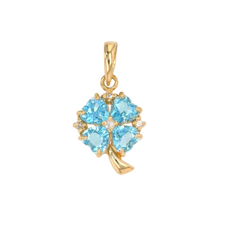 Clover pendant topaz 1...