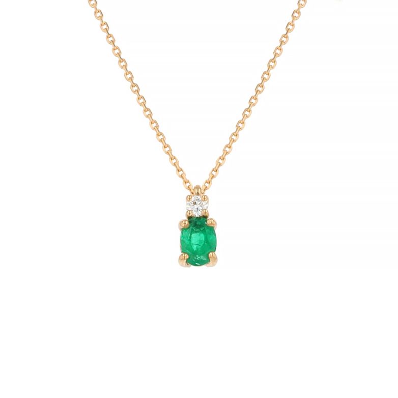 Necklace emerald 0.76 carat...