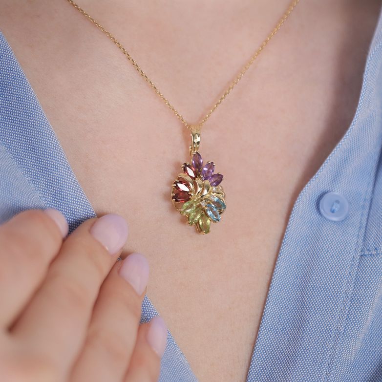 Pendant gemstones yellow...