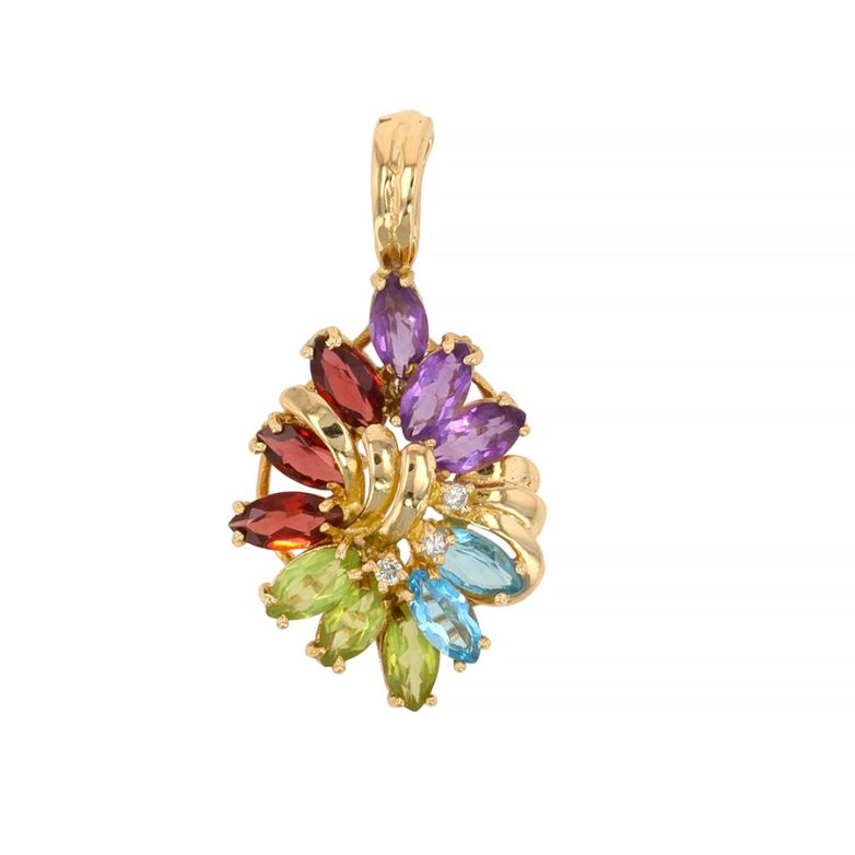 Pendant gemstones yellow...