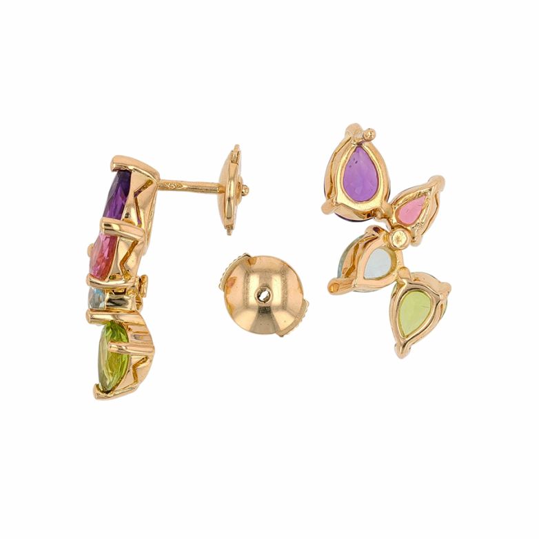 Earrings gemstones yellow...