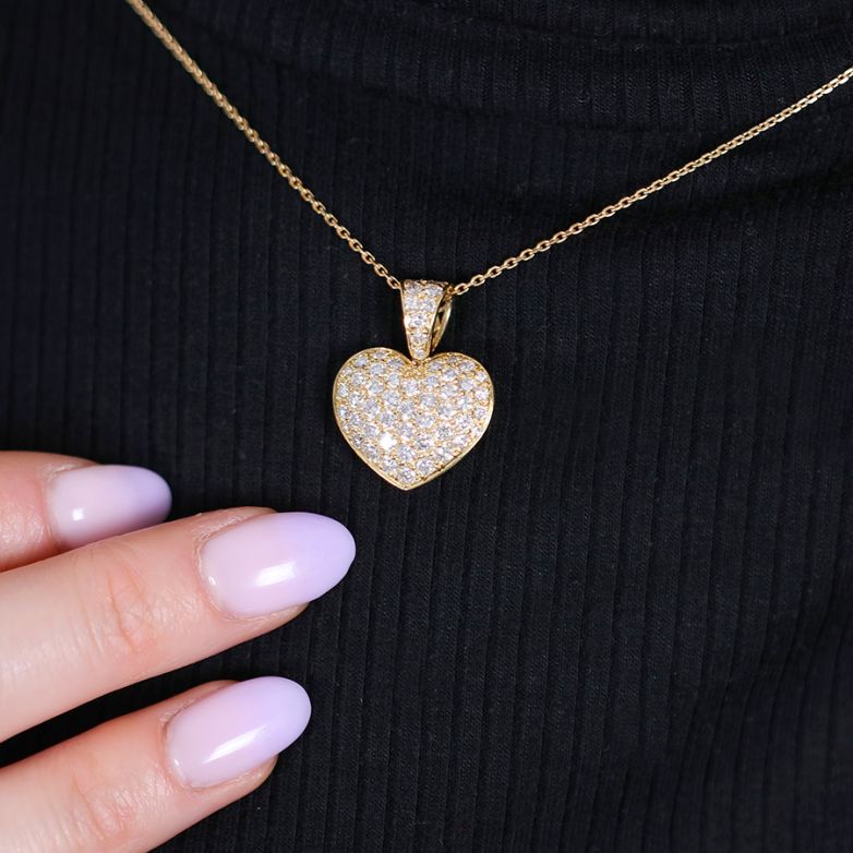 Heart pendant diamonds 1.51...