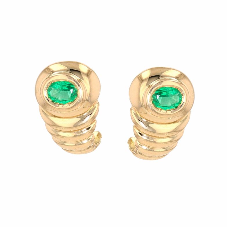 Earrings emeralds 0.38...
