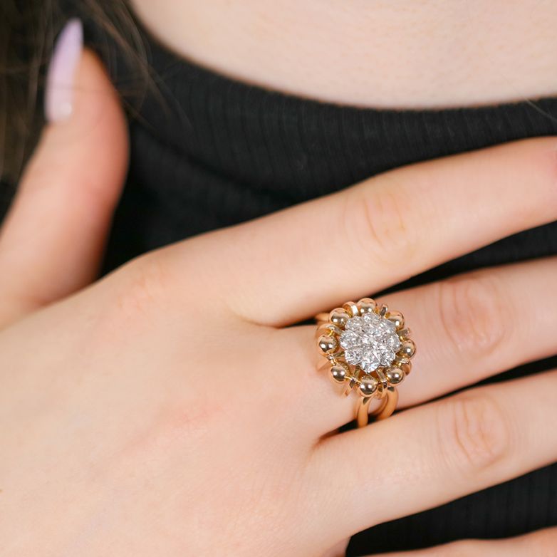 Vintage ring diamonds 0.78...