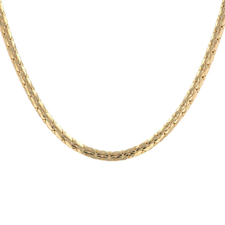 Yellow gold bean necklace...