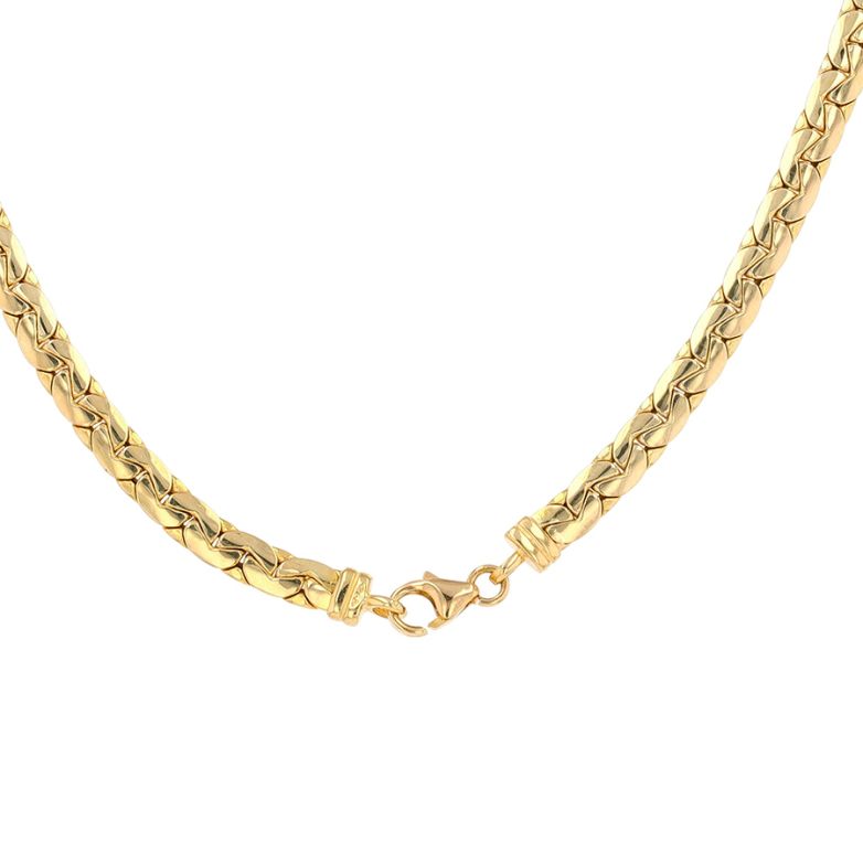 Yellow gold bean necklace...