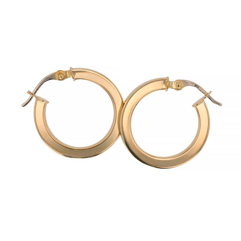 Yellow gold hoop earrings...