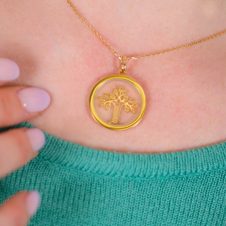 Tree of life pendant yellow...