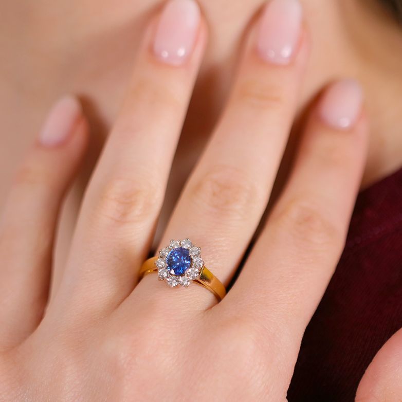 Daisy ring sapphire 1.14...