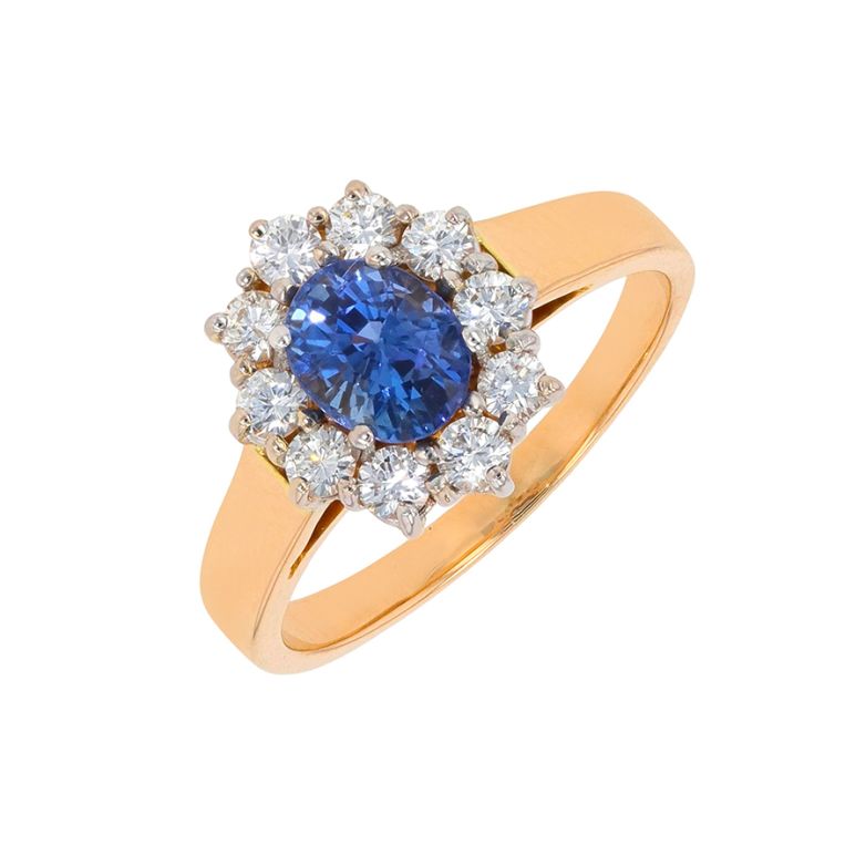 Daisy ring sapphire 1.14...