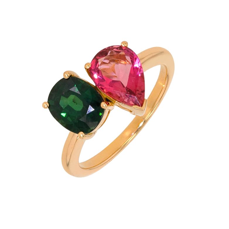 Ring Toi & Moi sapphire...