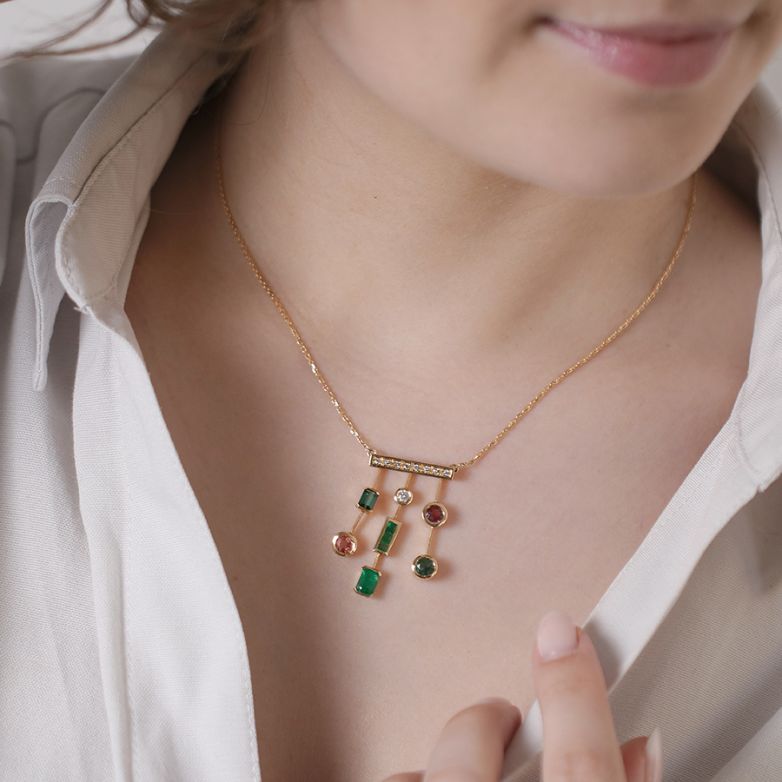Emerald, tourmaline and...