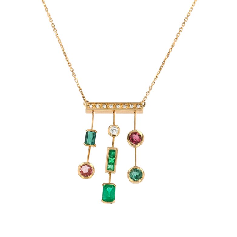 Emerald, tourmaline and...