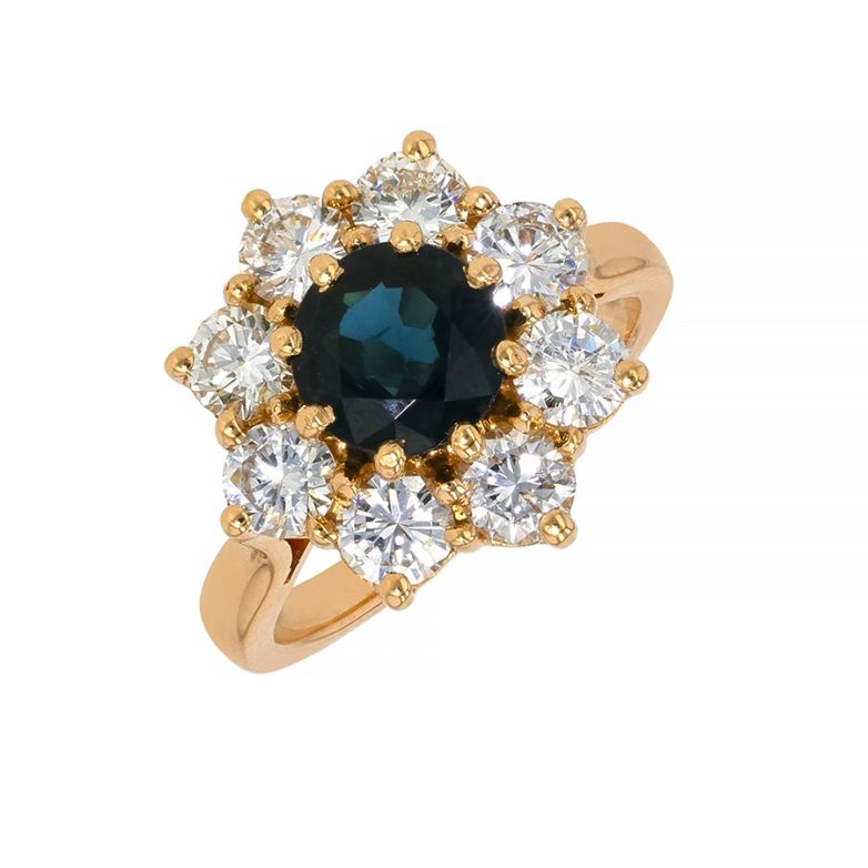 Ring daisy sapphire 1.41...