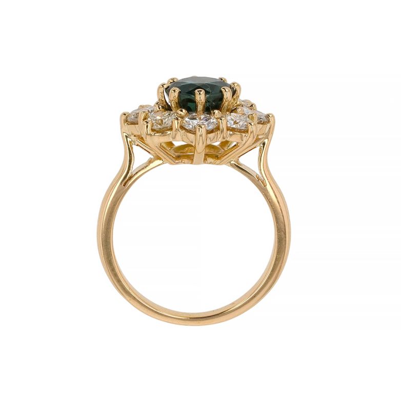 Ring daisy sapphire 1.41...