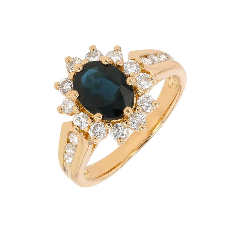 Sapphire daisy ring 0.88...