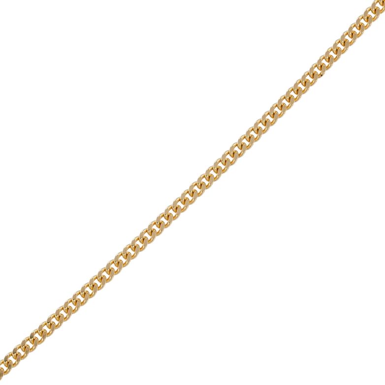 Curb chain in yellow gold...