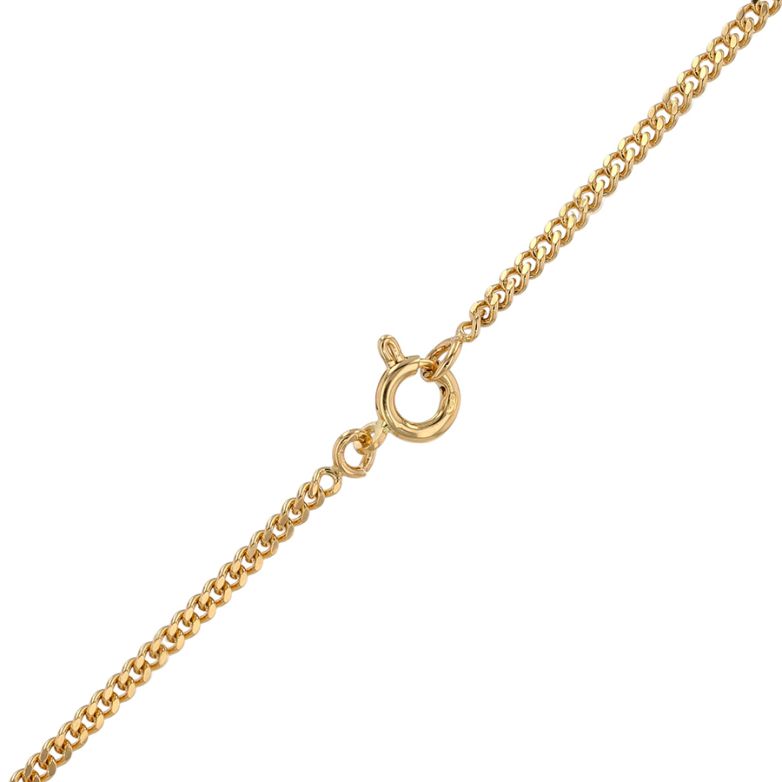 Curb chain in yellow gold...