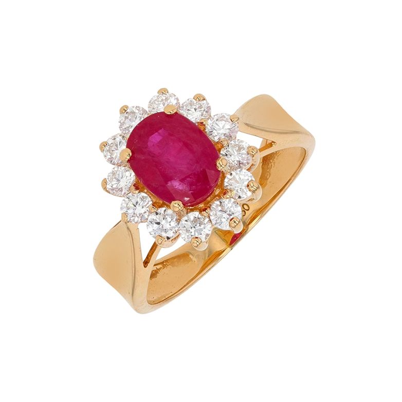 2.02 carat ruby daisy ring,...