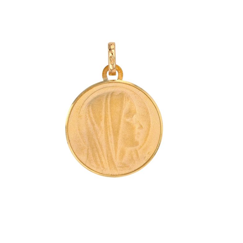 Virgin Mary medal yellow...