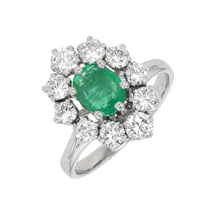 Emerald daisy ring 0.98...