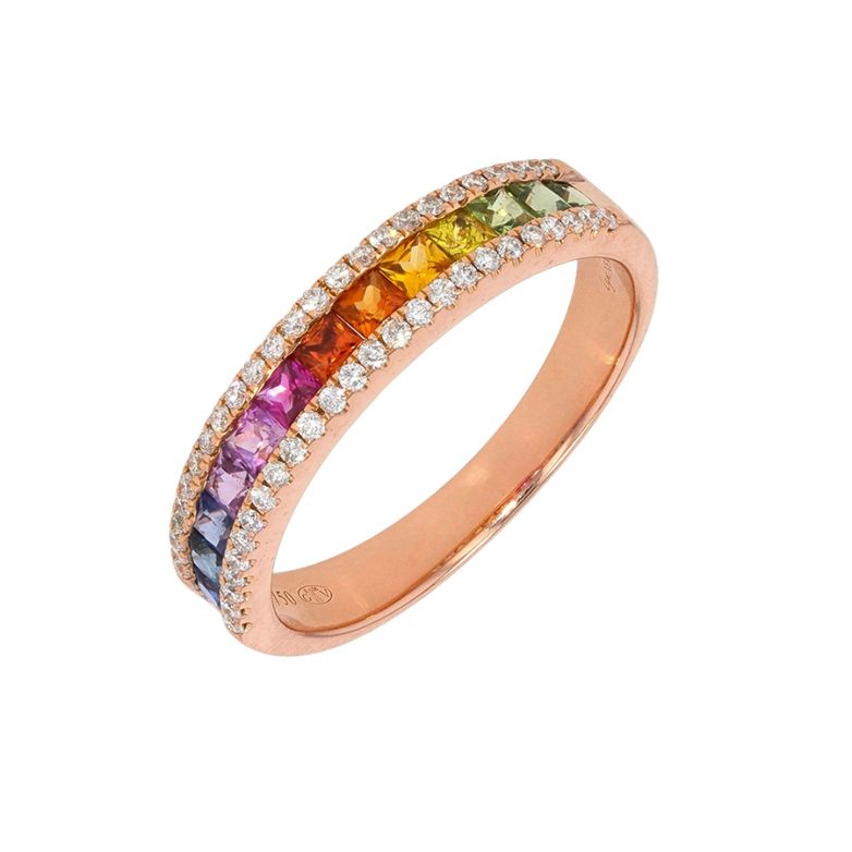 Ring multicolored sapphires...