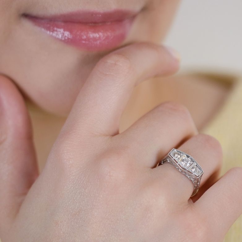 Vintage diamond ring, 0.44...
