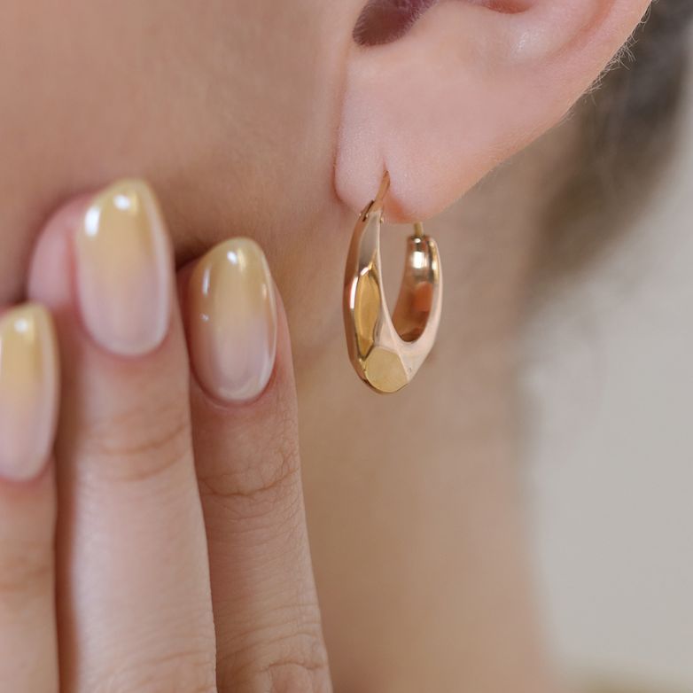 Yellow gold earrings 3.39g