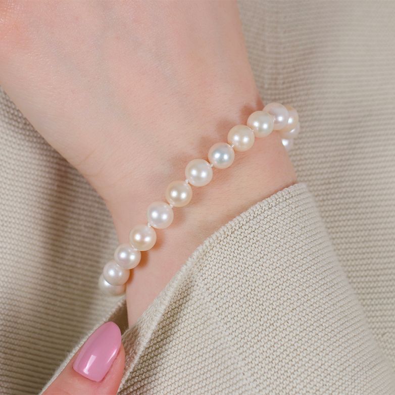 Pearl bracelet yellow gold...