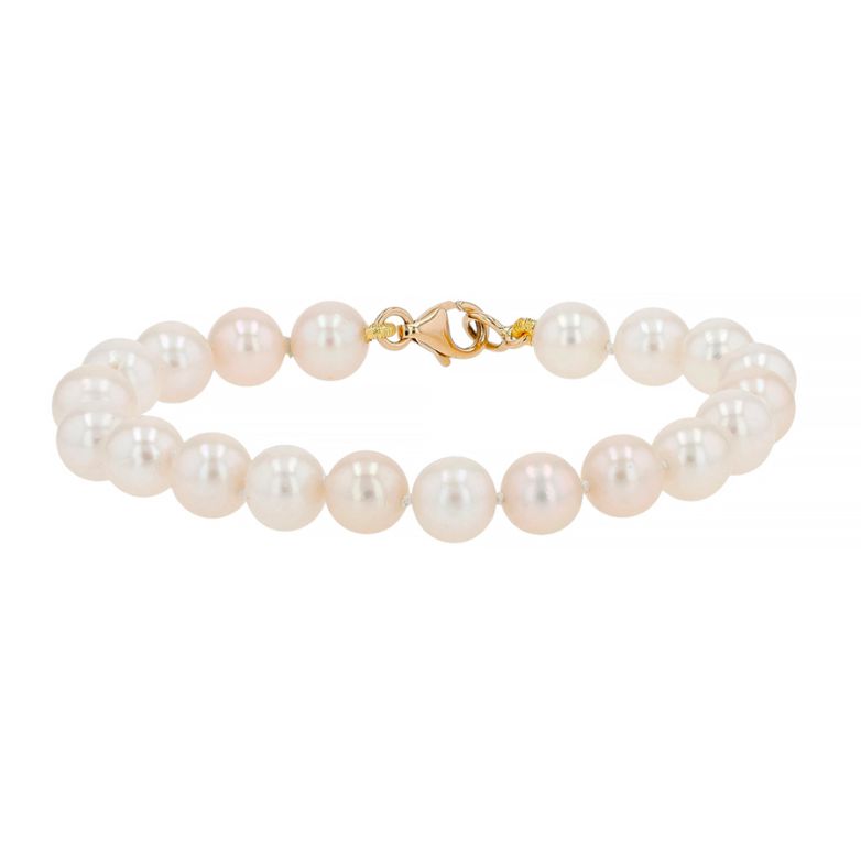 Pearl bracelet yellow gold...