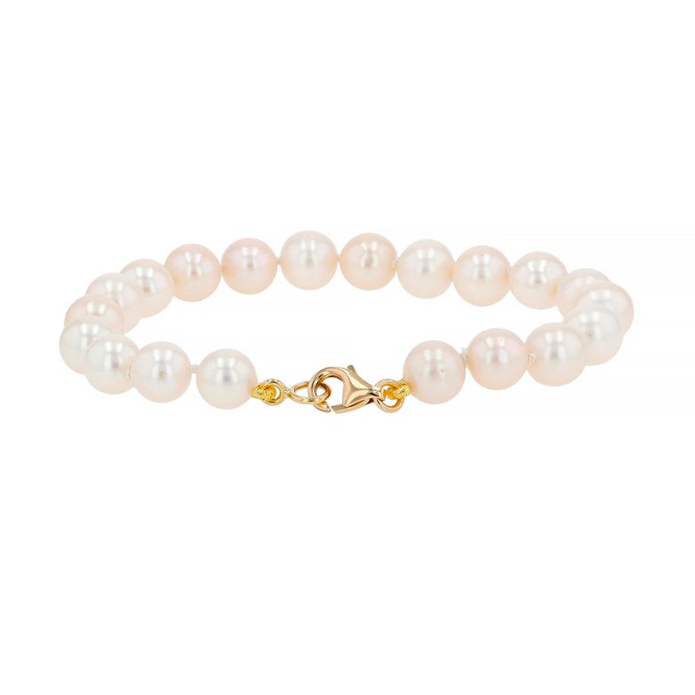 Pearl bracelet yellow gold...