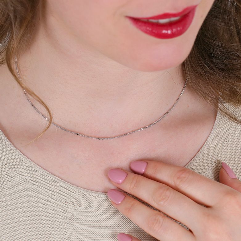 White gold gourmet chain 3.02g