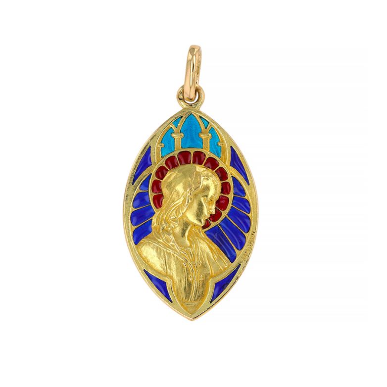 Antique medal Virgin Mary...