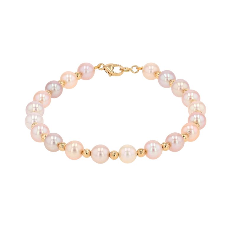 Pearl bracelet yellow gold...