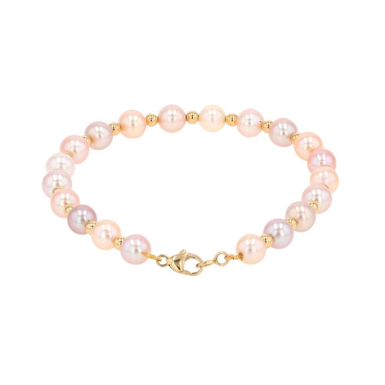 Pearl bracelet yellow gold...