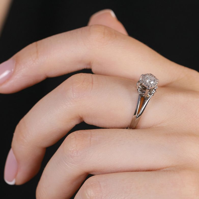 Solitaire vintage diamond...
