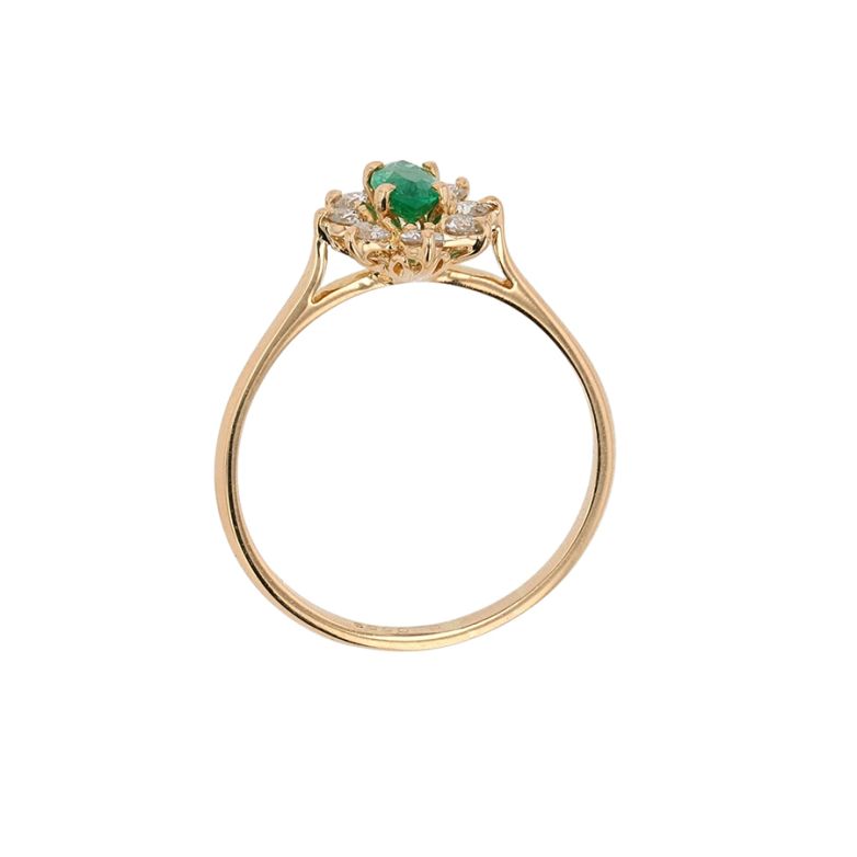 Ring emerald 0.26 carat and...