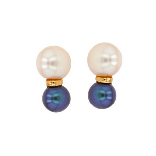 Pearl earrings yellow gold...