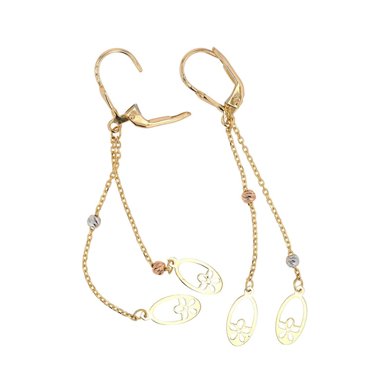3-gold sleeper earrings 2.36g