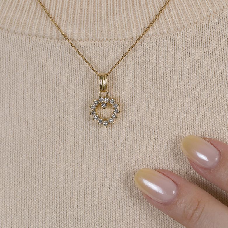 Heart pendant diamonds 0.42...